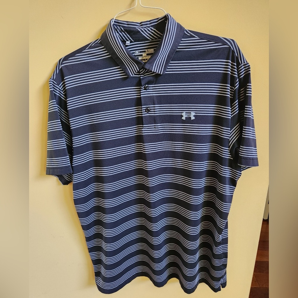 UnderArmour golf shirt. Black/grey.